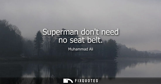 Small: Superman dont need no seat belt