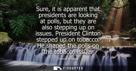 Small: Sure, it is apparent that presidents are looking at polls, but they are also stepping up on issues. Pre