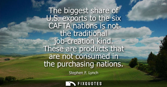 Small: The biggest share of U.S. exports to the six CAFTA nations is not the traditional job-creation kind.