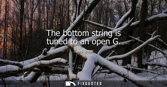 Small: The bottom string is tuned to an open G