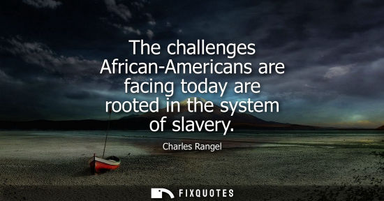 Small: The challenges African-Americans are facing today are rooted in the system of slavery