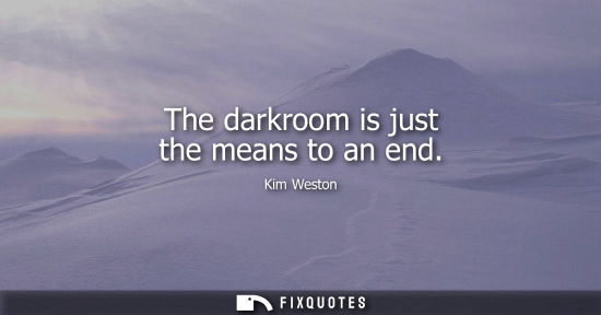 Small: The darkroom is just the means to an end