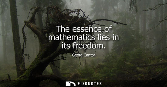 Small: The essence of mathematics lies in its freedom