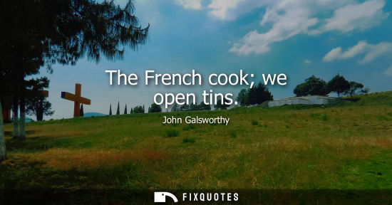 Small: The French cook we open tins