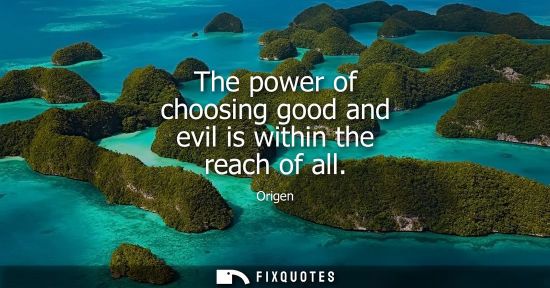 Small: The power of choosing good and evil is within the reach of all
