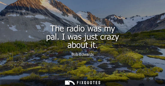 Small: The radio was my pal. I was just crazy about it