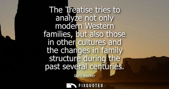 Small: The Treatise tries to analyze not only modern Western families, but also those in other cultures and the chang