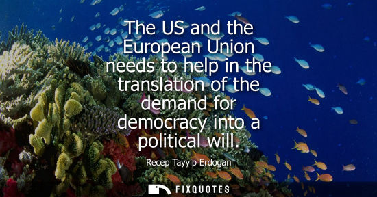 Small: The US and the European Union needs to help in the translation of the demand for democracy into a polit
