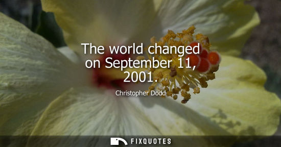 Small: The world changed on September 11, 2001