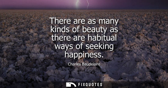 Small: There are as many kinds of beauty as there are habitual ways of seeking happiness