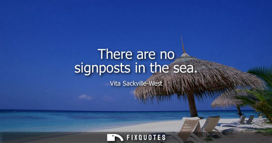 Small: There are no signposts in the sea
