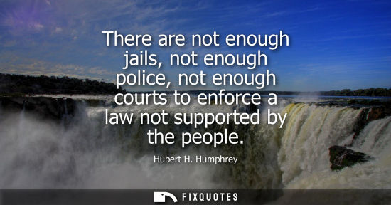 Small: There are not enough jails, not enough police, not enough courts to enforce a law not supported by the 