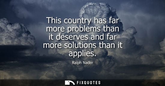 Small: This country has far more problems than it deserves and far more solutions than it applies