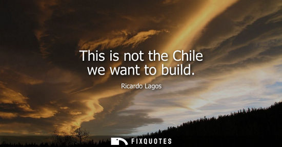 Small: This is not the Chile we want to build