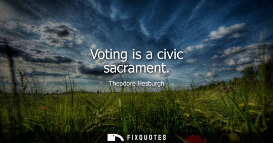 Small: Voting is a civic sacrament