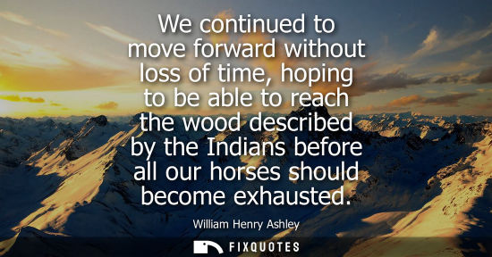 Small: We continued to move forward without loss of time, hoping to be able to reach the wood described by the