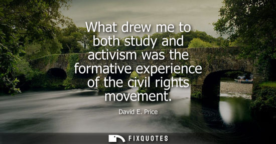 Small: What drew me to both study and activism was the formative experience of the civil rights movement
