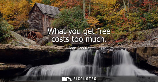 Small: What you get free costs too much