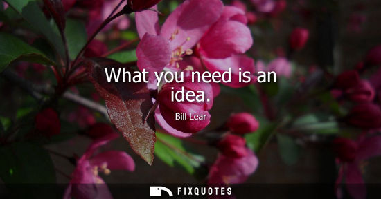 Small: What you need is an idea