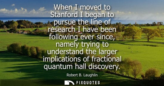 Small: When I moved to Stanford I began to pursue the line of research I have been following ever since, namel
