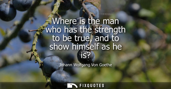 Small: Where is the man who has the strength to be true, and to show himself as he is?