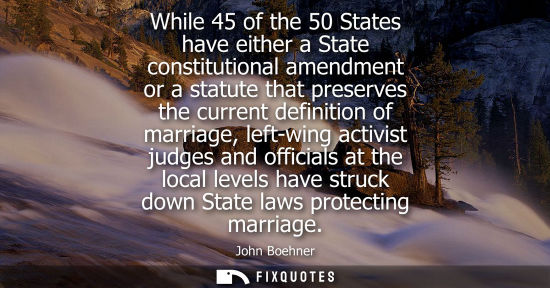 Small: While 45 of the 50 States have either a State constitutional amendment or a statute that preserves the 