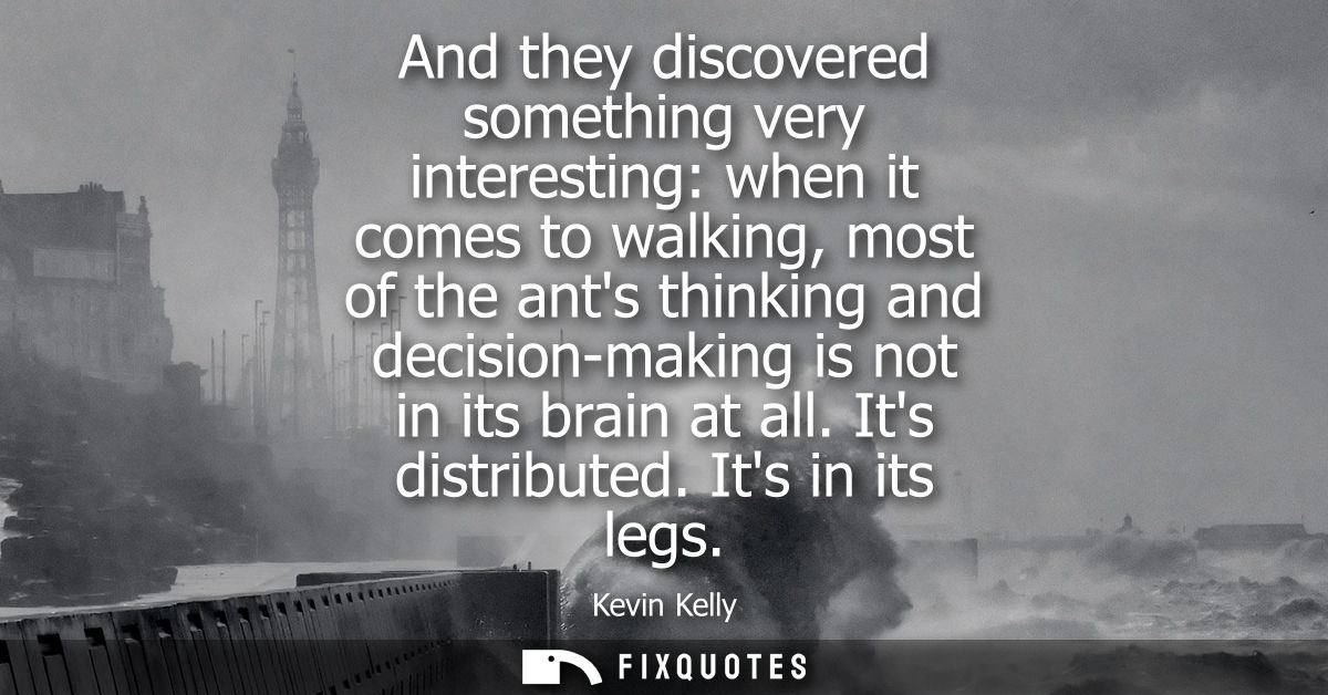 And they discovered something very interesting: when it comes to walking, most of the ants thinking and decision-making 