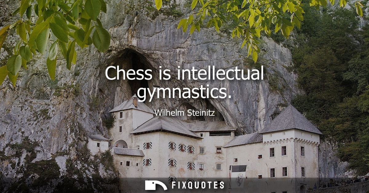 Chess is intellectual gymnastics