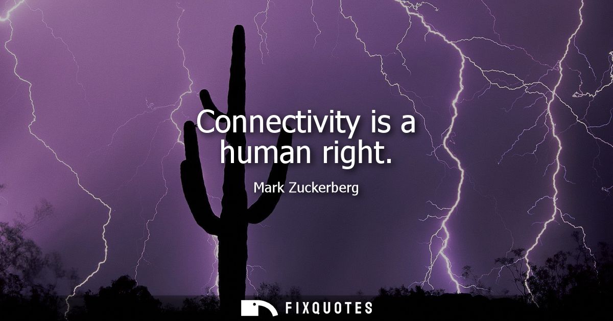 Connectivity is a human right