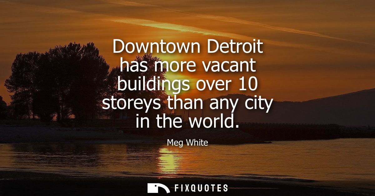 Downtown Detroit has more vacant buildings over 10 storeys than any city in the world