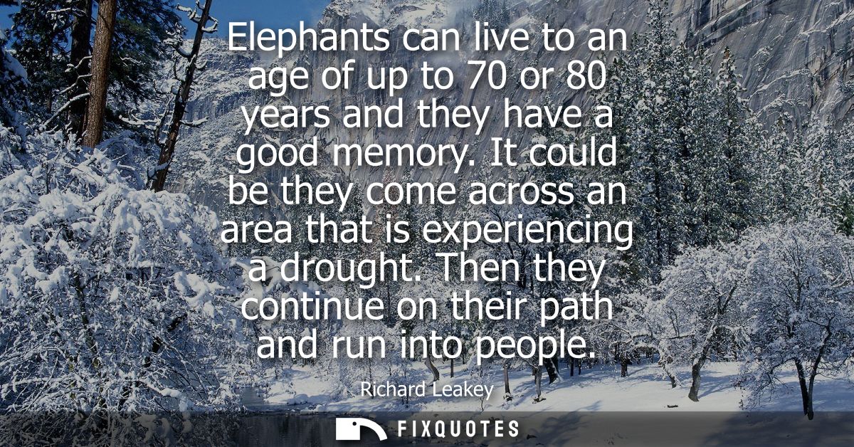 Elephants can live to an age of up to 70 or 80 years and they have a good memory. It could be they come across an area t