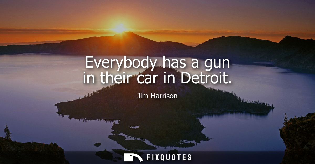 Everybody has a gun in their car in Detroit