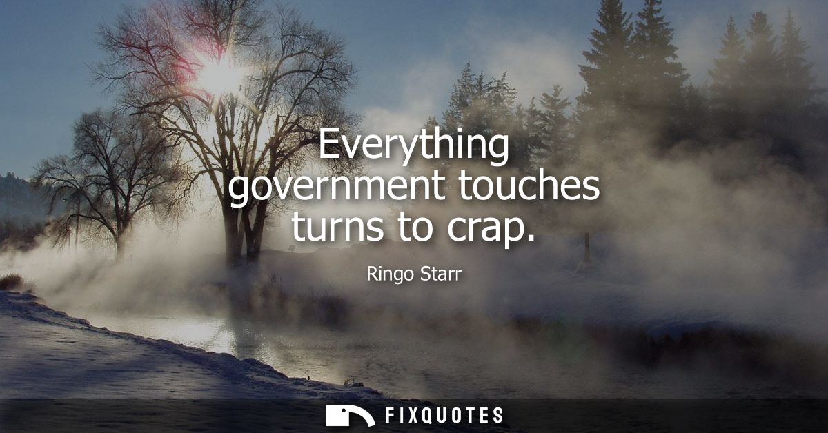 Everything government touches turns to crap