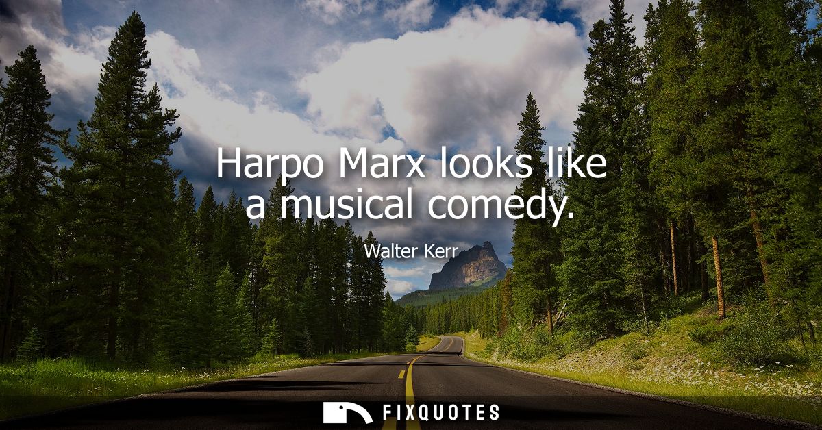 Harpo Marx looks like a musical comedy