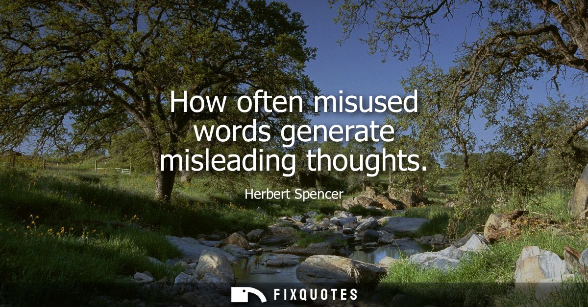 How often misused words generate misleading thoughts