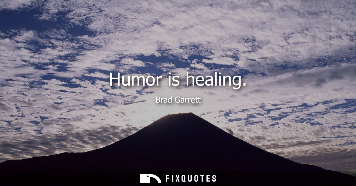 Humor is healing