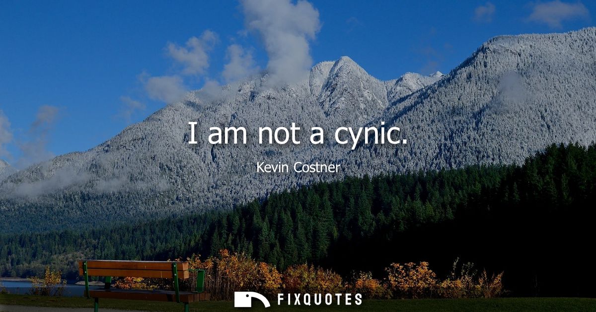 I am not a cynic