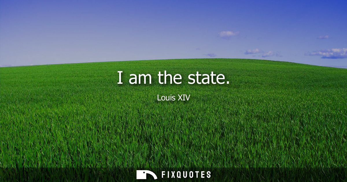 I am the state
