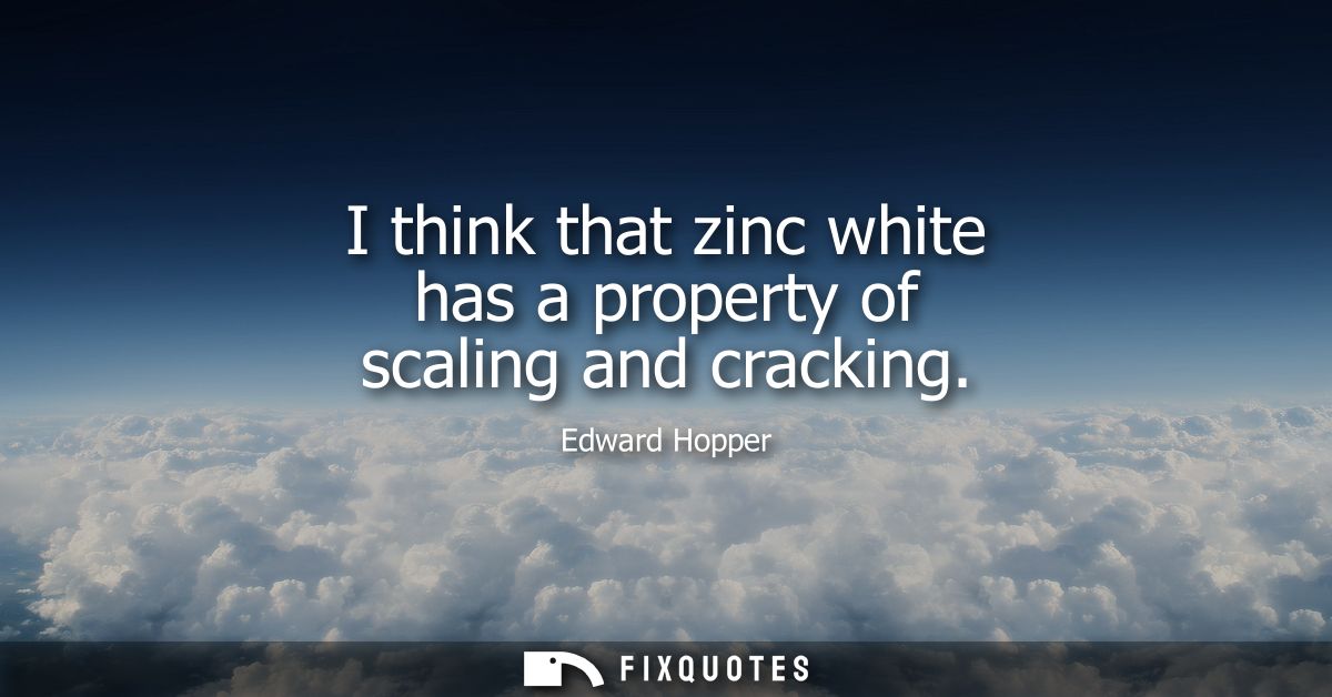 I think that zinc white has a property of scaling and cracking
