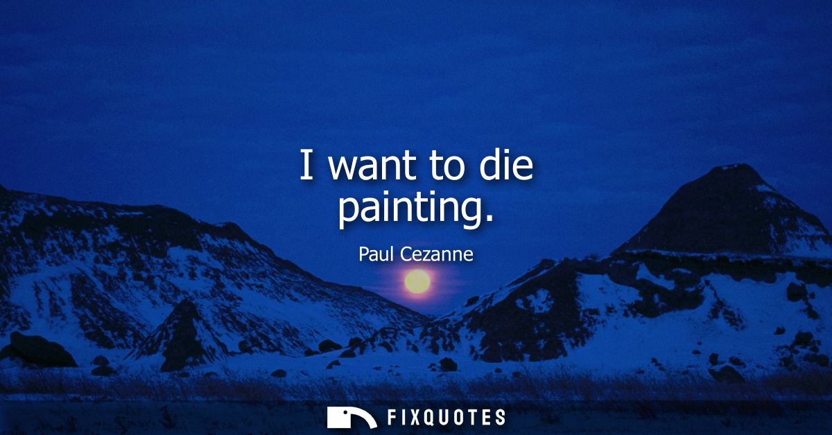 I want to die painting