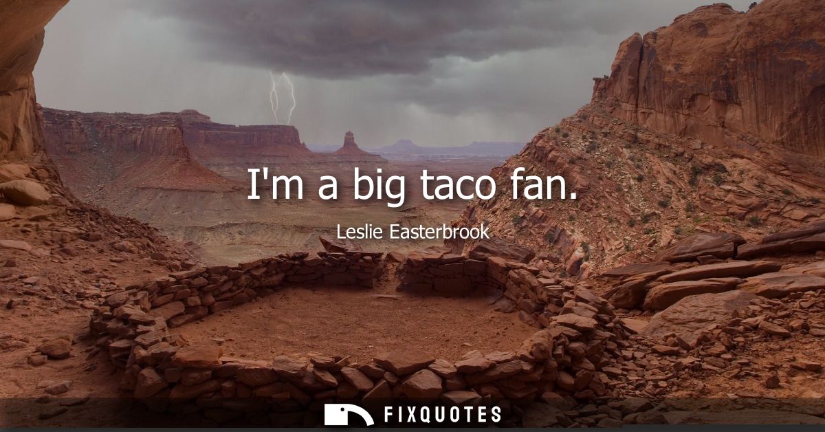 Im a big taco fan