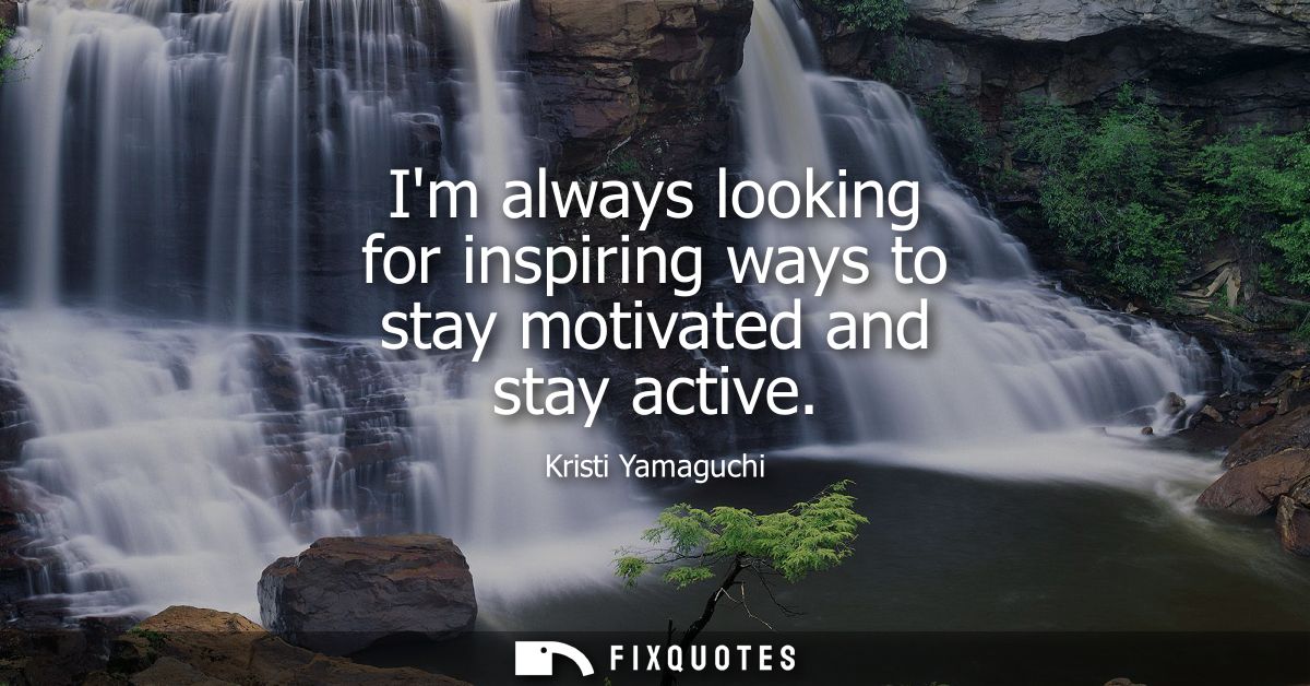 Im always looking for inspiring ways to stay motivated and stay active