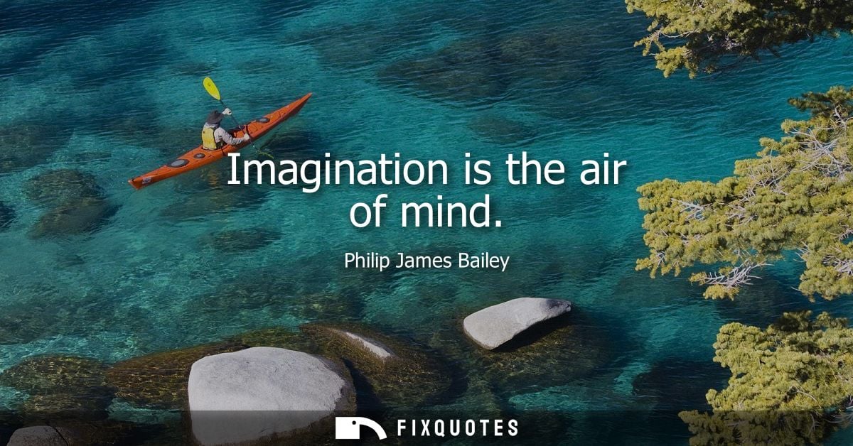Imagination is the air of mind