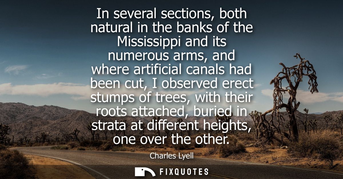 In several sections, both natural in the banks of the Mississippi and its numerous arms, and where artificial canals had