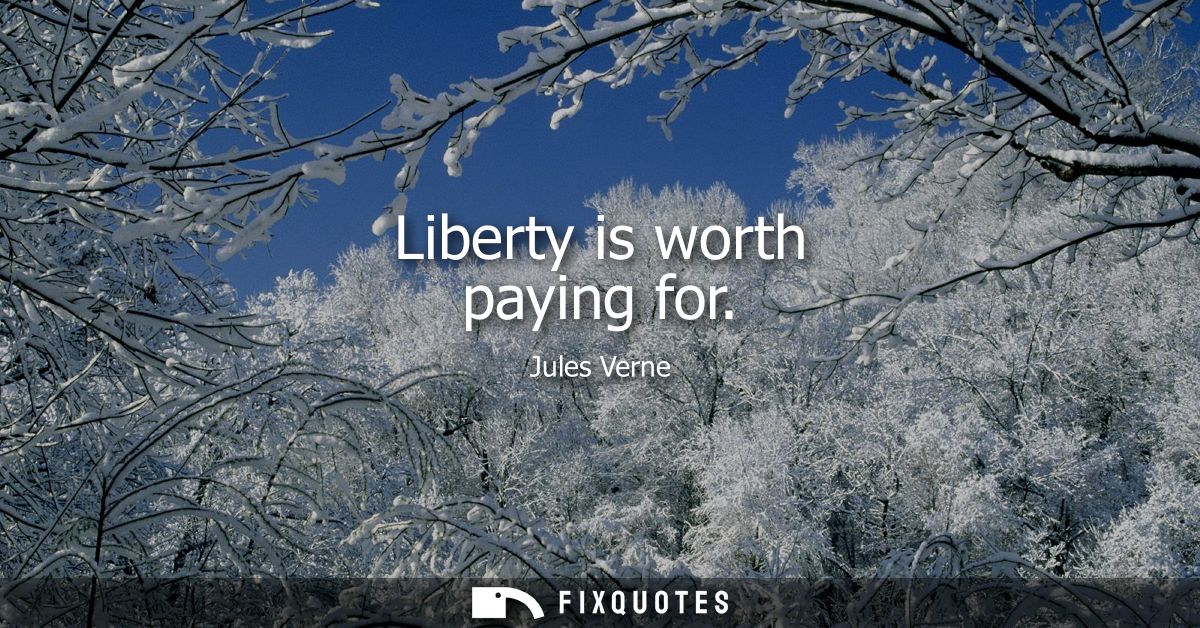 Liberty is worth paying for