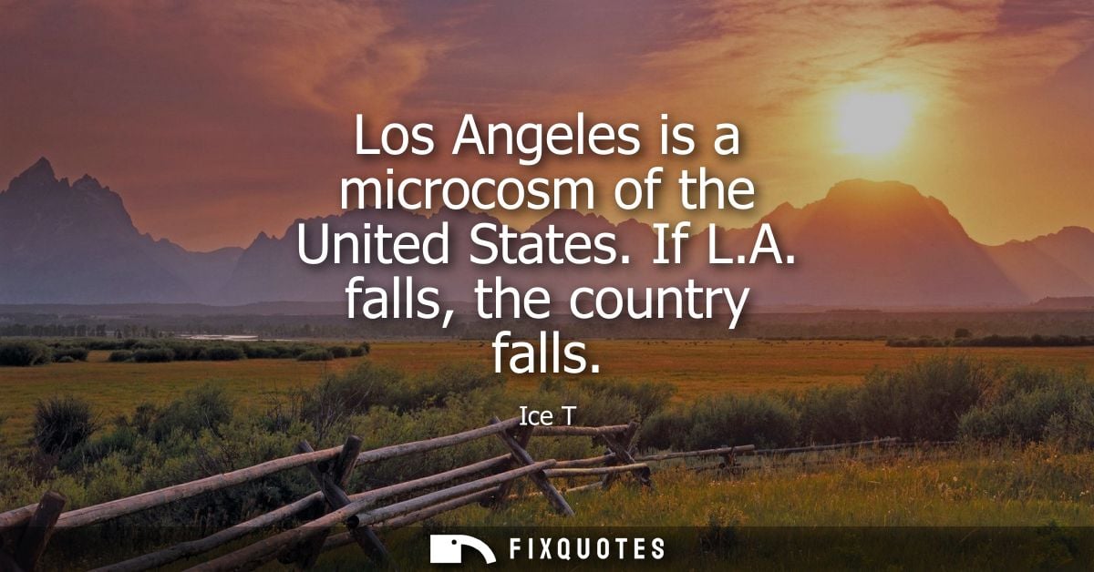 Los Angeles is a microcosm of the United States. If L.A. falls, the country falls