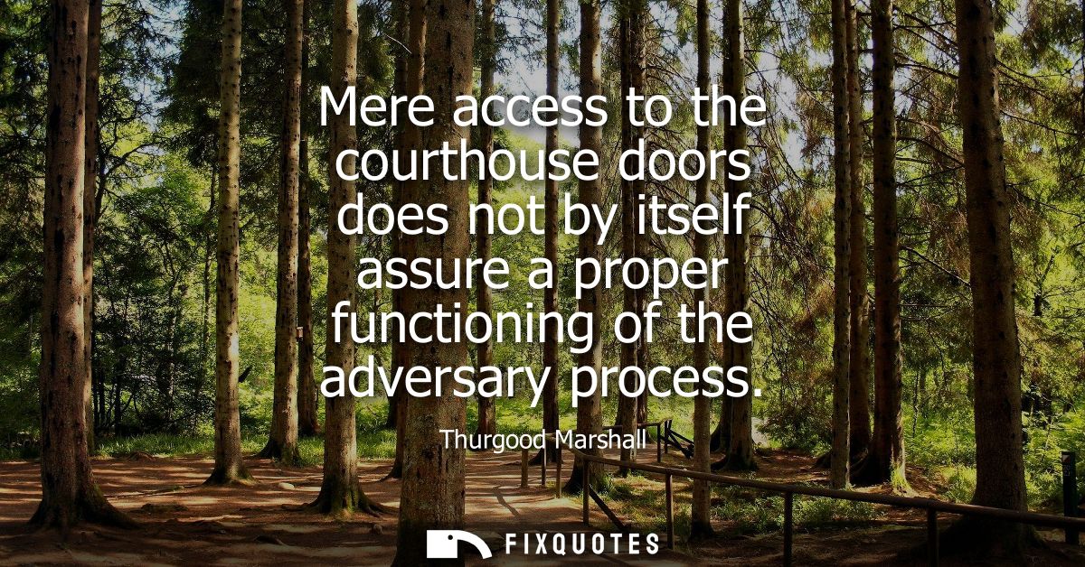 Mere access to the courthouse doors does not by itself assure a proper functioning of the adversary process