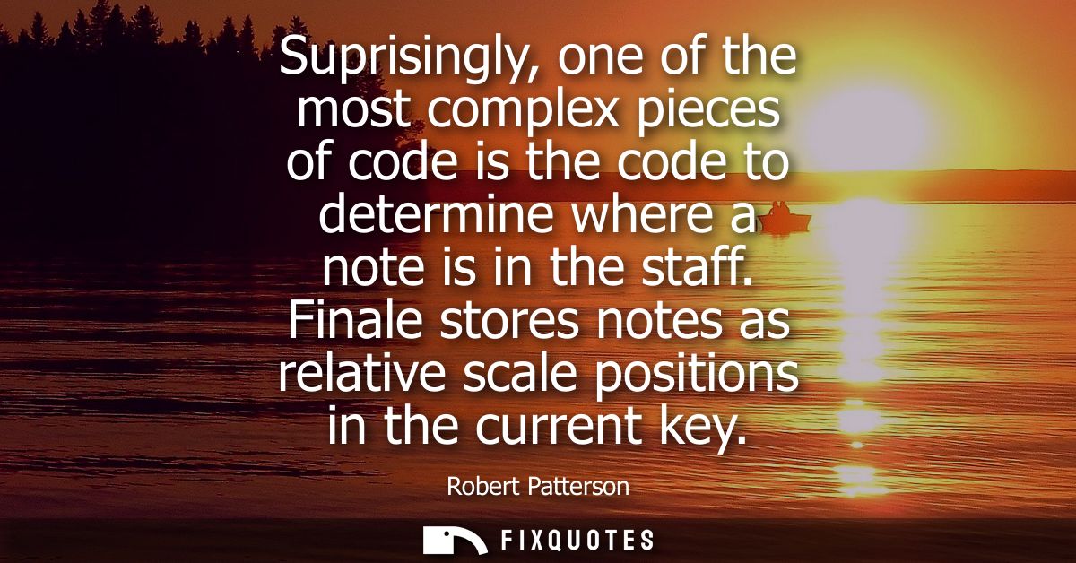 Suprisingly, one of the most complex pieces of code is the code to determine where a note is in the staff.