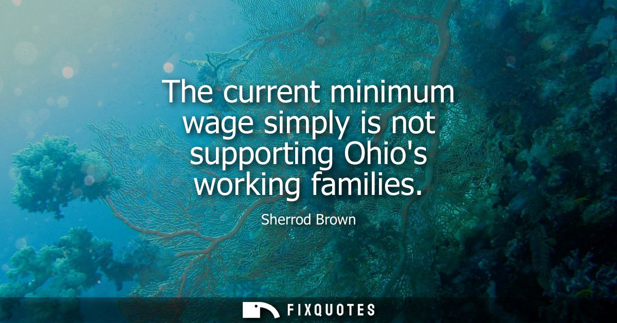 The current minimum wage simply is not supporting Ohios working families