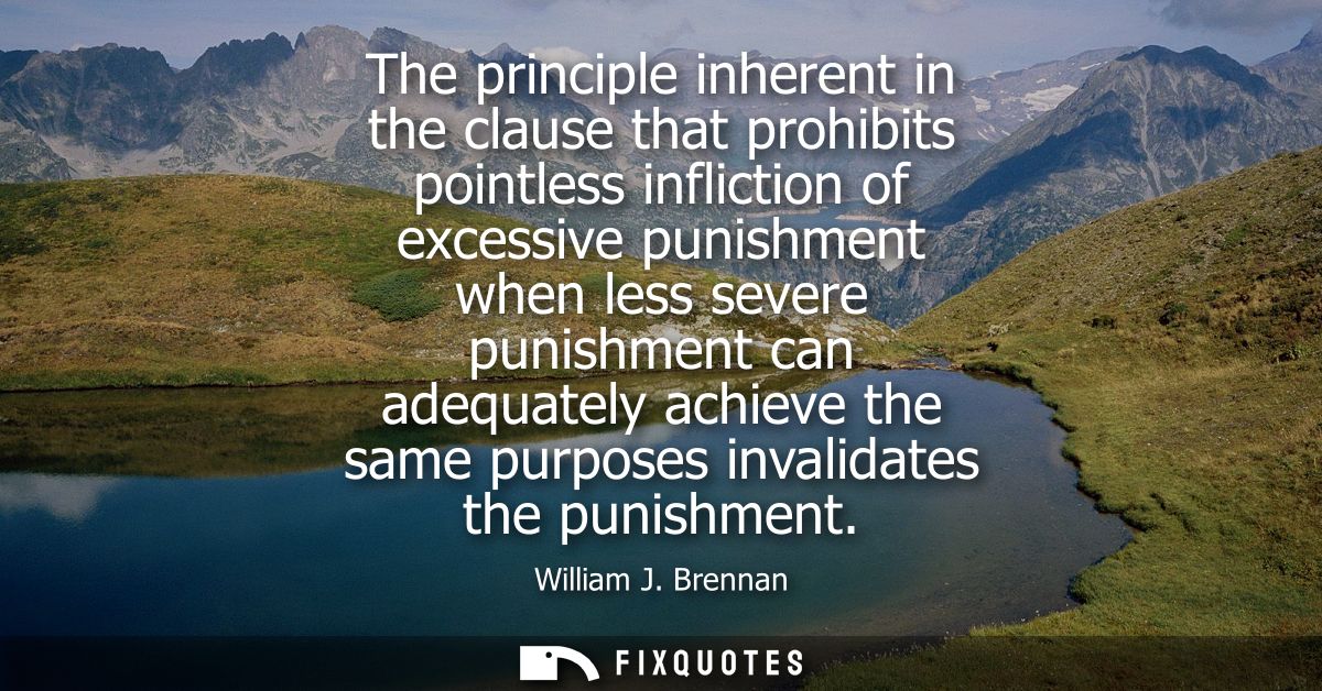 The principle inherent in the clause that prohibits pointless infliction of excessive punishment when less severe punish